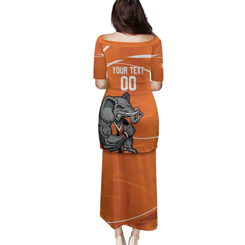 Ivory Coast Basketball Custom Family Matching Puletasi and Hawaiian Shirt Allez Les Elephants - Wonder Print Shop