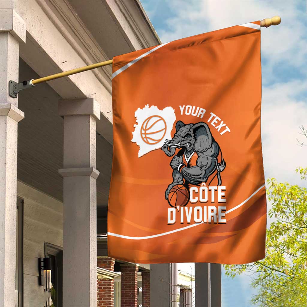 Ivory Coast Basketball Custom Garden Flag Allez Les Elephants - Wonder Print Shop