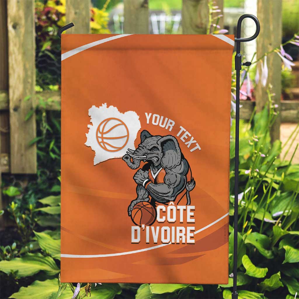 Ivory Coast Basketball Custom Garden Flag Allez Les Elephants - Wonder Print Shop