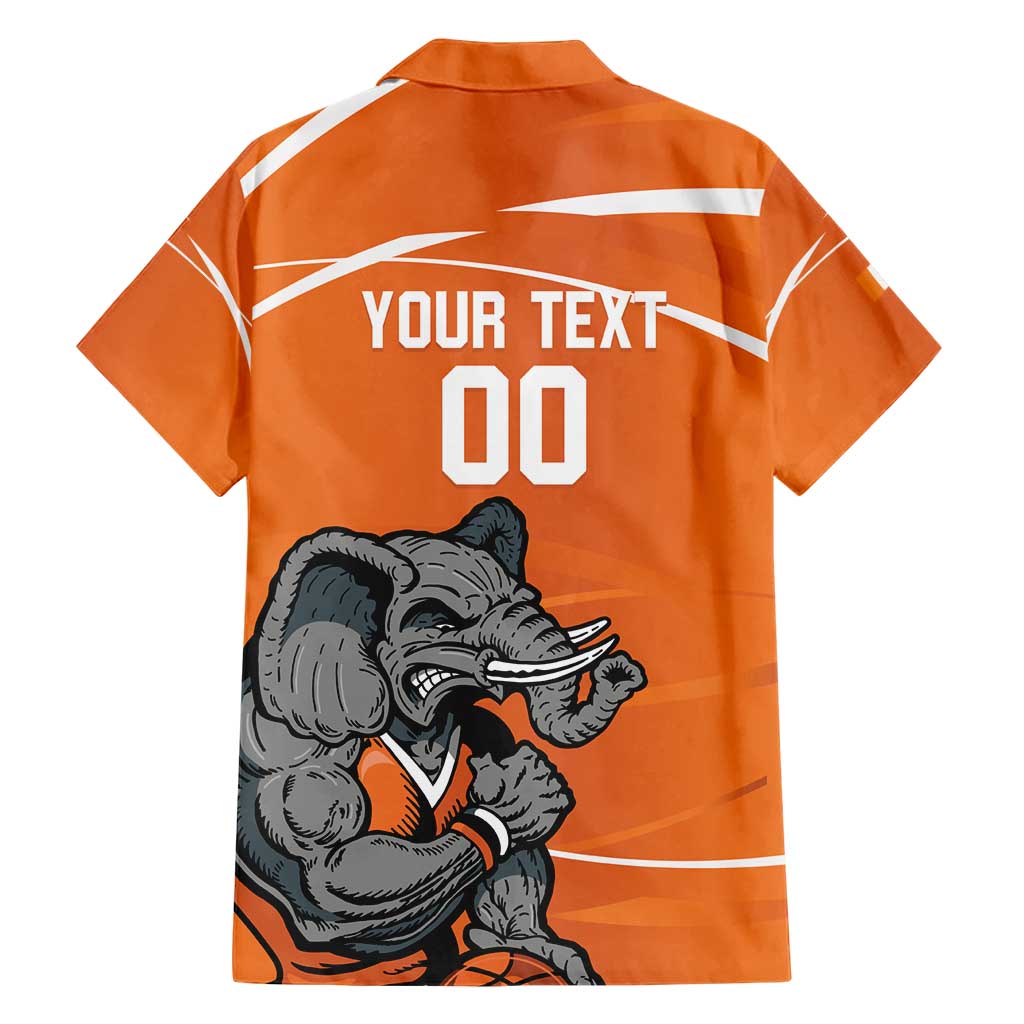 Ivory Coast Basketball Custom Hawaiian Shirt Allez Les Elephants - Wonder Print Shop