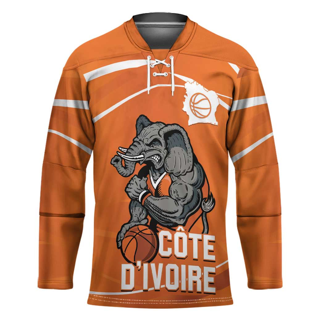 Ivory Coast Basketball Custom Hockey Jersey Allez Les Elephants - Wonder Print Shop