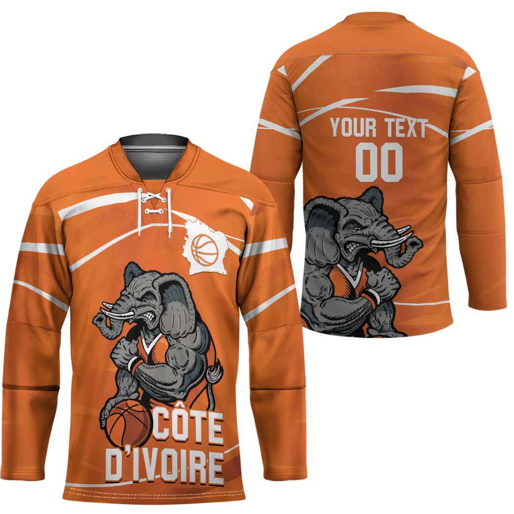 Ivory Coast Basketball Custom Hockey Jersey Allez Les Elephants - Wonder Print Shop