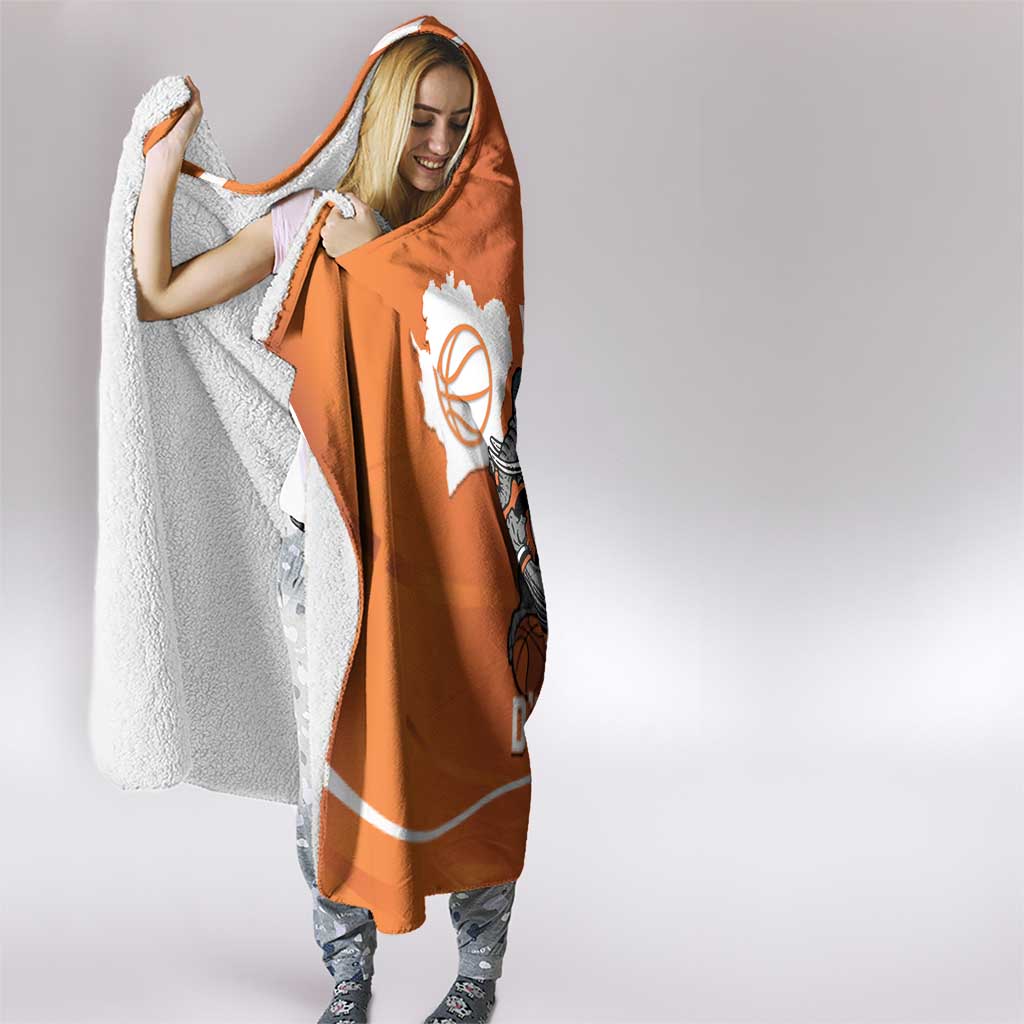 Ivory Coast Basketball Custom Hooded Blanket Allez Les Elephants - Wonder Print Shop