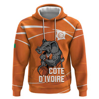 Ivory Coast Basketball Custom Hoodie Allez Les Elephants - Wonder Print Shop