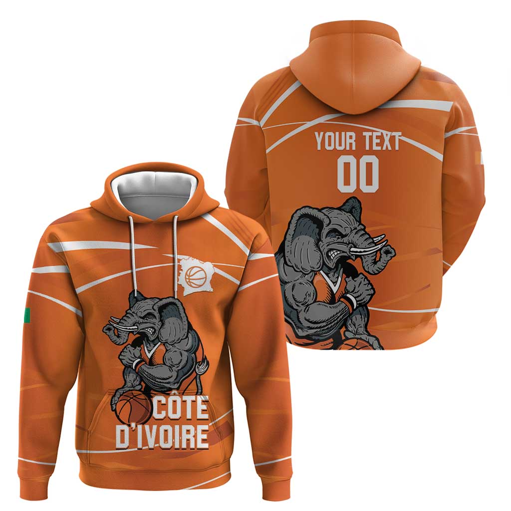 Ivory Coast Basketball Custom Hoodie Allez Les Elephants - Wonder Print Shop