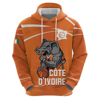 Ivory Coast Basketball Custom Hoodie Allez Les Elephants - Wonder Print Shop