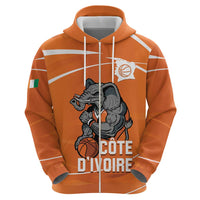 Ivory Coast Basketball Custom Hoodie Allez Les Elephants - Wonder Print Shop
