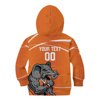 Ivory Coast Basketball Custom Kid Hoodie Allez Les Elephants - Wonder Print Shop