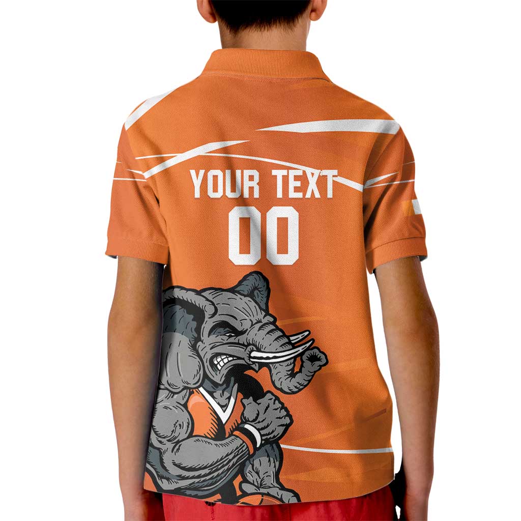 Ivory Coast Basketball Custom Kid Polo Shirt Allez Les Elephants - Wonder Print Shop