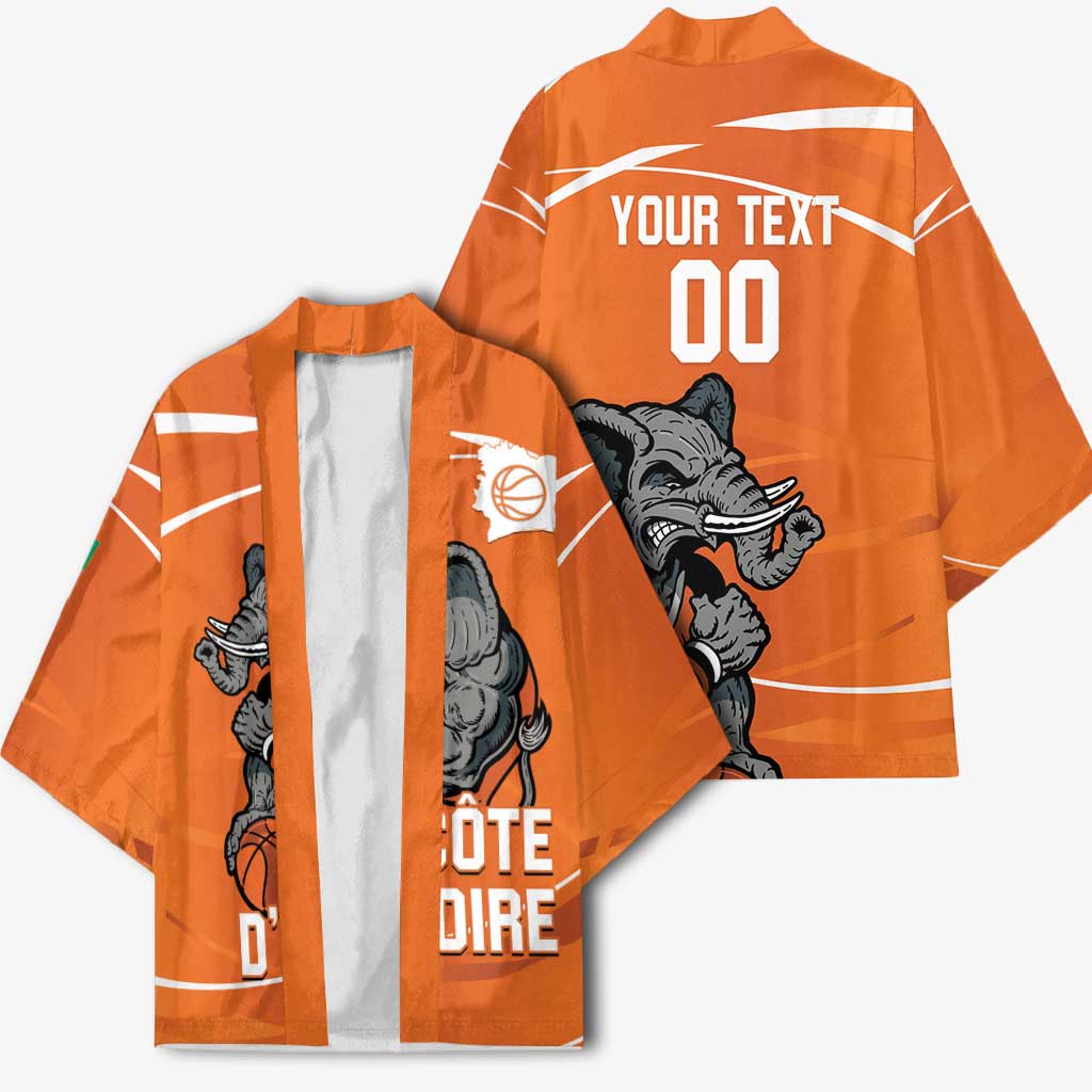 Ivory Coast Basketball Custom Kimono Allez Les Elephants - Wonder Print Shop