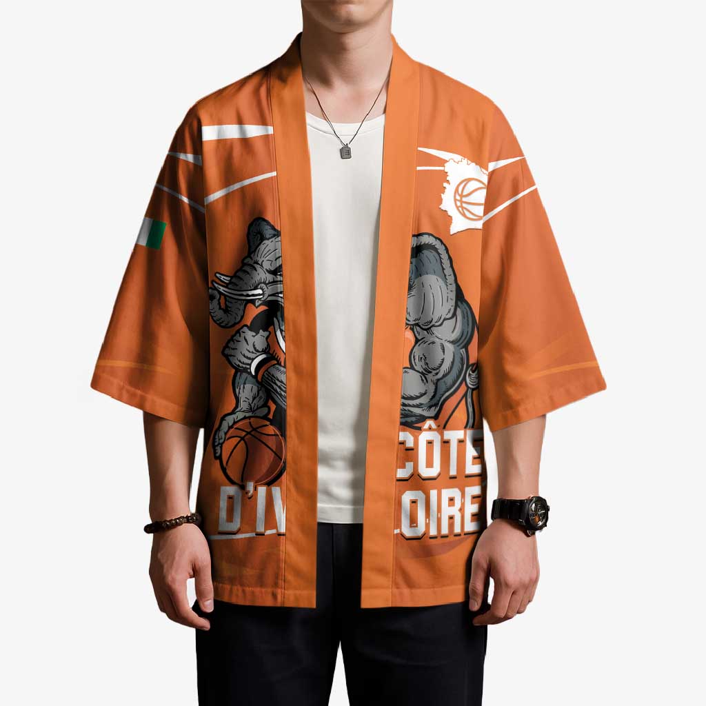 Ivory Coast Basketball Custom Kimono Allez Les Elephants - Wonder Print Shop