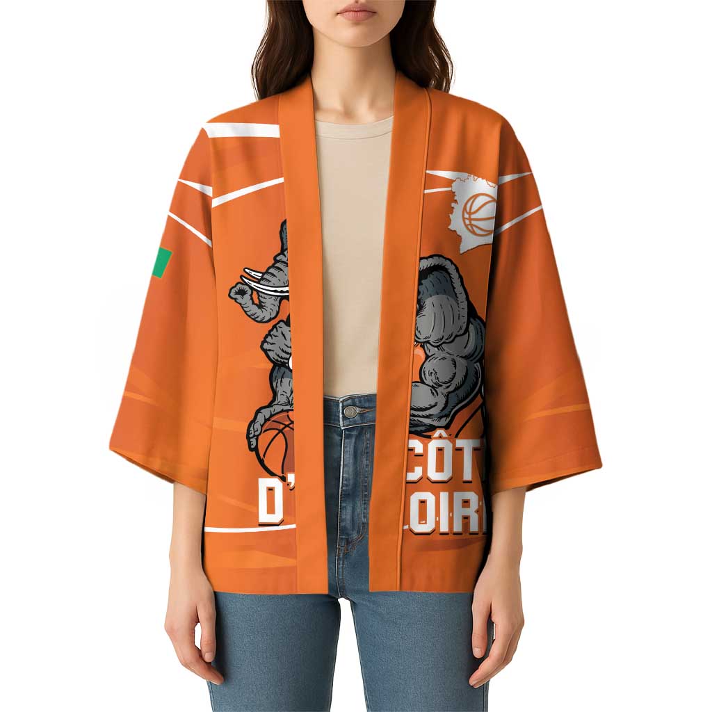 Ivory Coast Basketball Custom Kimono Allez Les Elephants - Wonder Print Shop