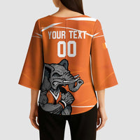 Ivory Coast Basketball Custom Kimono Sleeve Blouse Allez Les Elephants - Wonder Print Shop