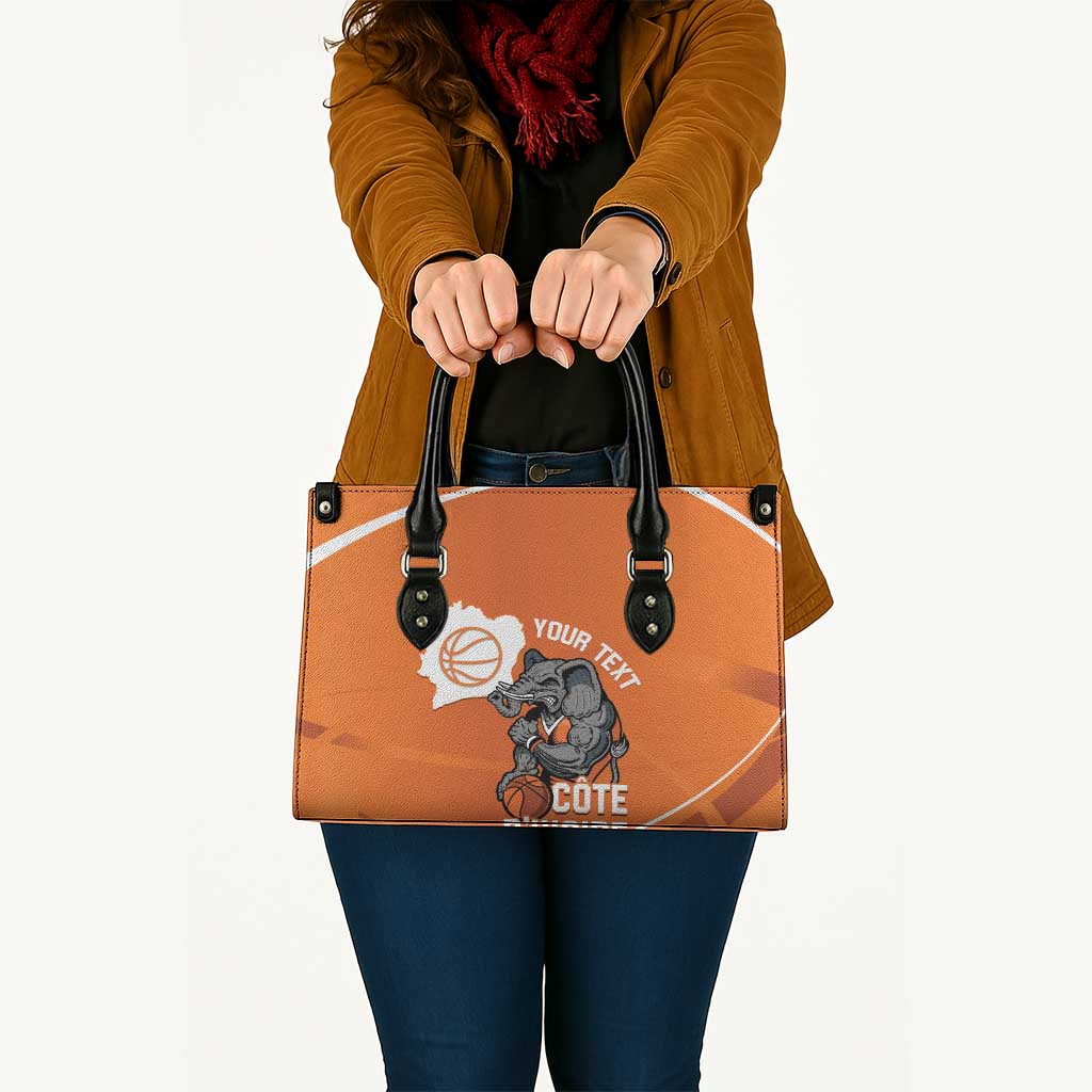 Ivory Coast Basketball Custom Leather Bag Allez Les Elephants - Wonder Print Shop