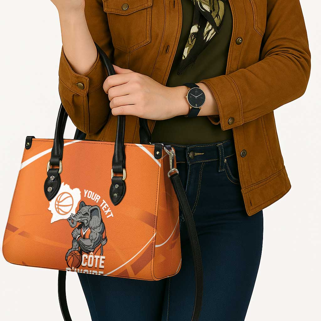 Ivory Coast Basketball Custom Leather Bag Allez Les Elephants - Wonder Print Shop
