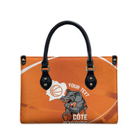Ivory Coast Basketball Custom Leather Bag Allez Les Elephants - Wonder Print Shop
