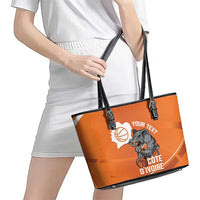 Ivory Coast Basketball Custom Leather Tote Bag Allez Les Elephants - Wonder Print Shop