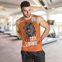 Ivory Coast Basketball Custom Men Tank Top Allez Les Elephants - Wonder Print Shop