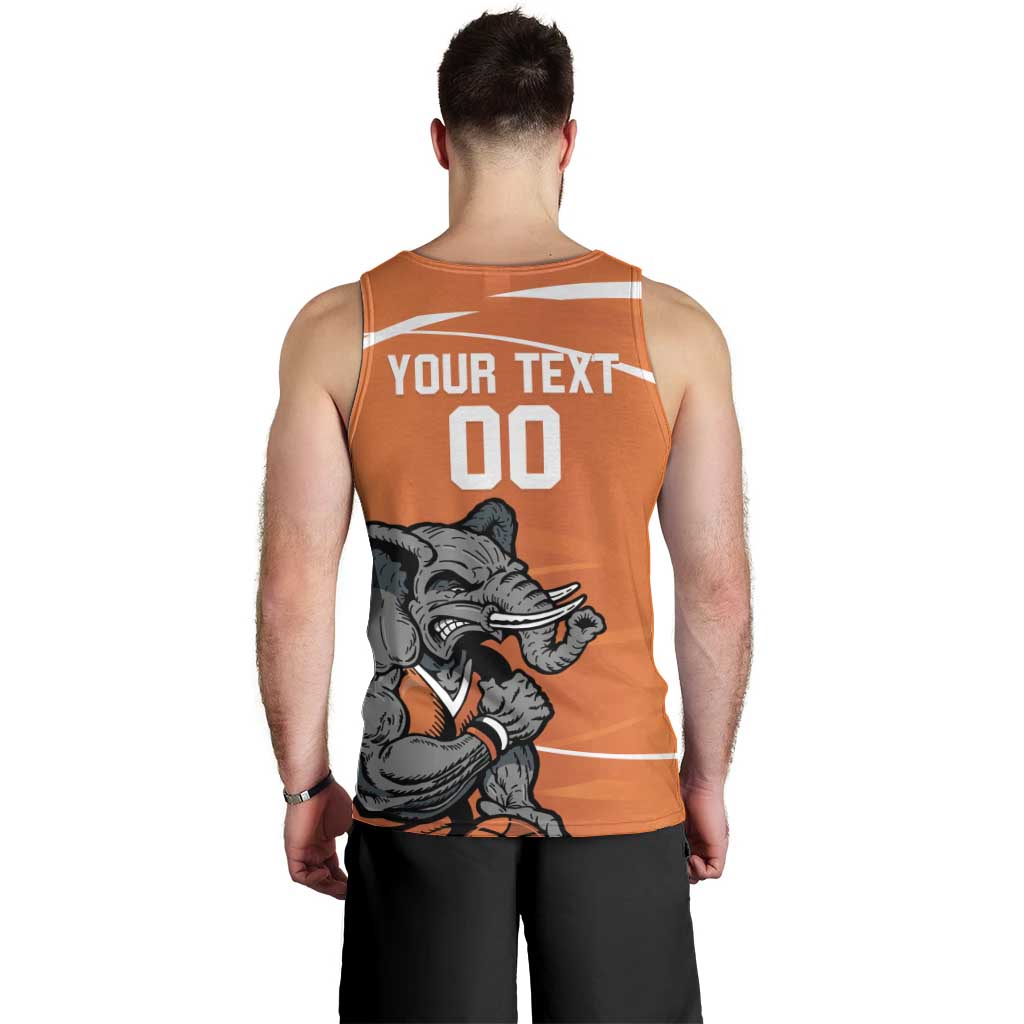 Ivory Coast Basketball Custom Men Tank Top Allez Les Elephants - Wonder Print Shop