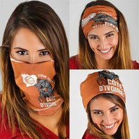 Ivory Coast Basketball Custom Neck Gaiter Allez Les Elephants - Wonder Print Shop