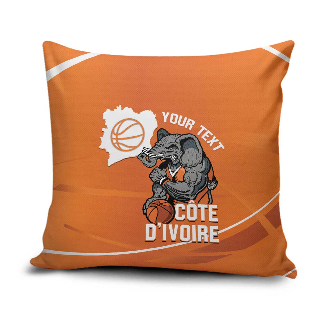 Ivory Coast Basketball Custom Pillow Cover Allez Les Elephants - Wonder Print Shop