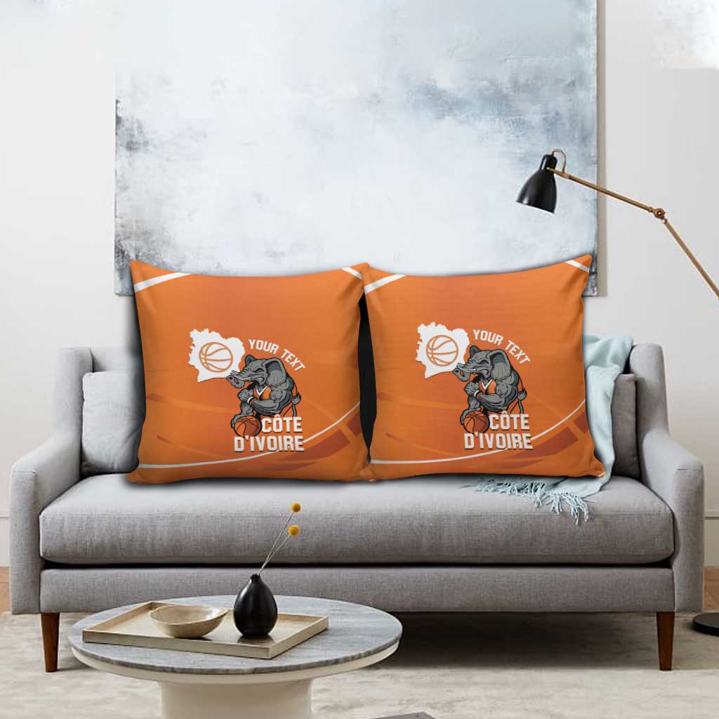Ivory Coast Basketball Custom Pillow Cover Allez Les Elephants - Wonder Print Shop