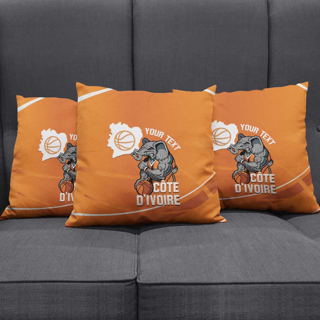 Ivory Coast Basketball Custom Pillow Cover Allez Les Elephants - Wonder Print Shop