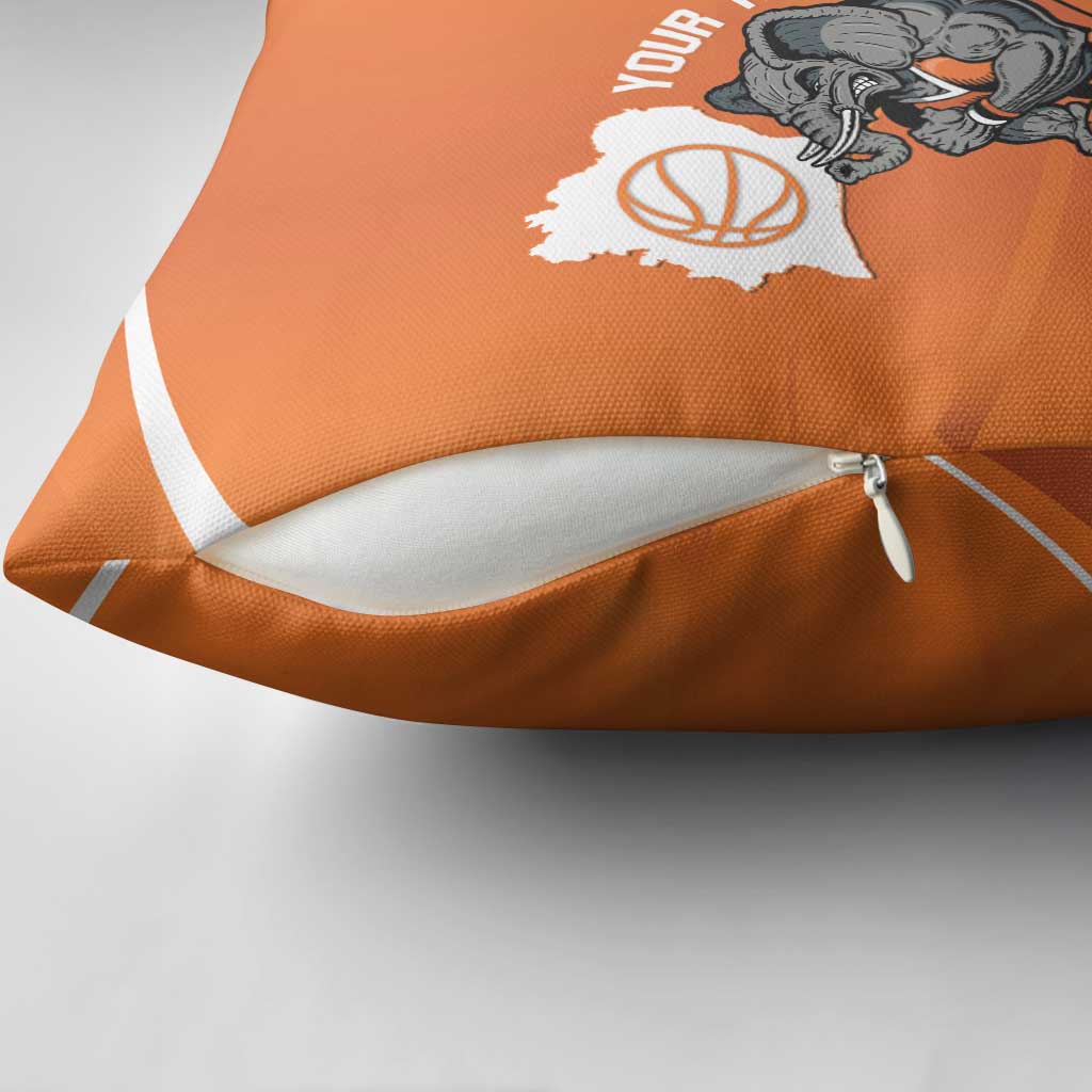 Ivory Coast Basketball Custom Pillow Cover Allez Les Elephants - Wonder Print Shop