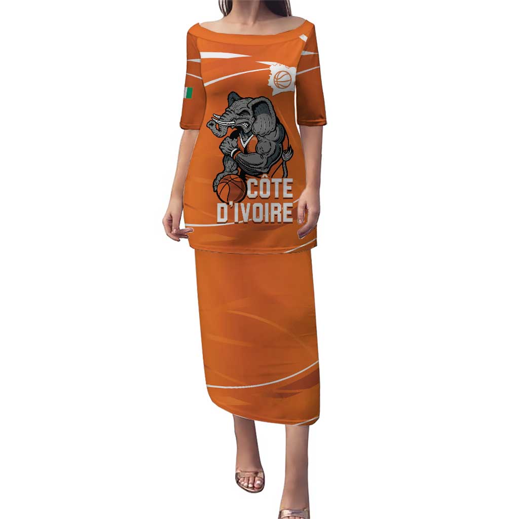 Ivory Coast Basketball Custom Puletasi Allez Les Elephants - Wonder Print Shop