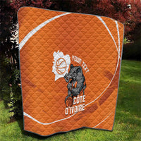 Ivory Coast Basketball Custom Quilt Allez Les Elephants - Wonder Print Shop