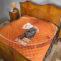Ivory Coast Basketball Custom Quilt Allez Les Elephants - Wonder Print Shop