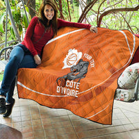Ivory Coast Basketball Custom Quilt Allez Les Elephants - Wonder Print Shop