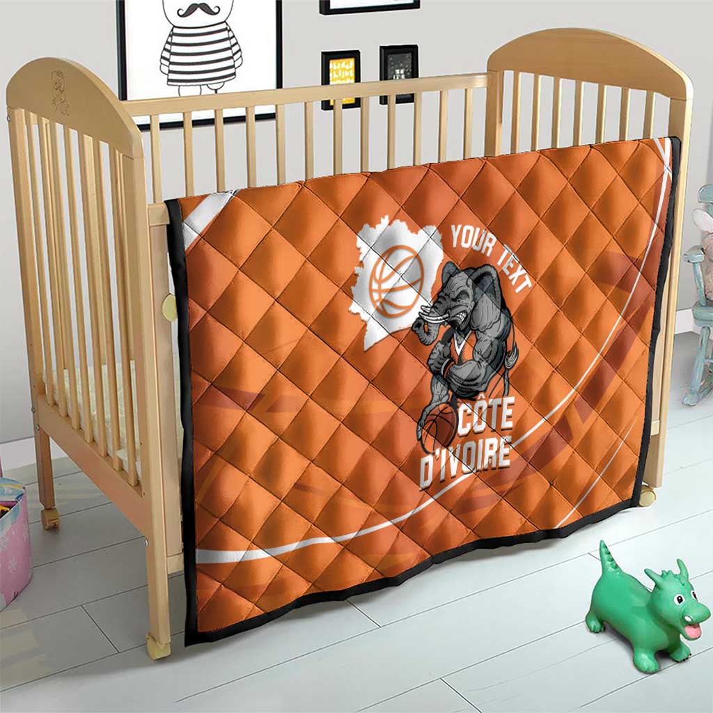 Ivory Coast Basketball Custom Quilt Allez Les Elephants - Wonder Print Shop