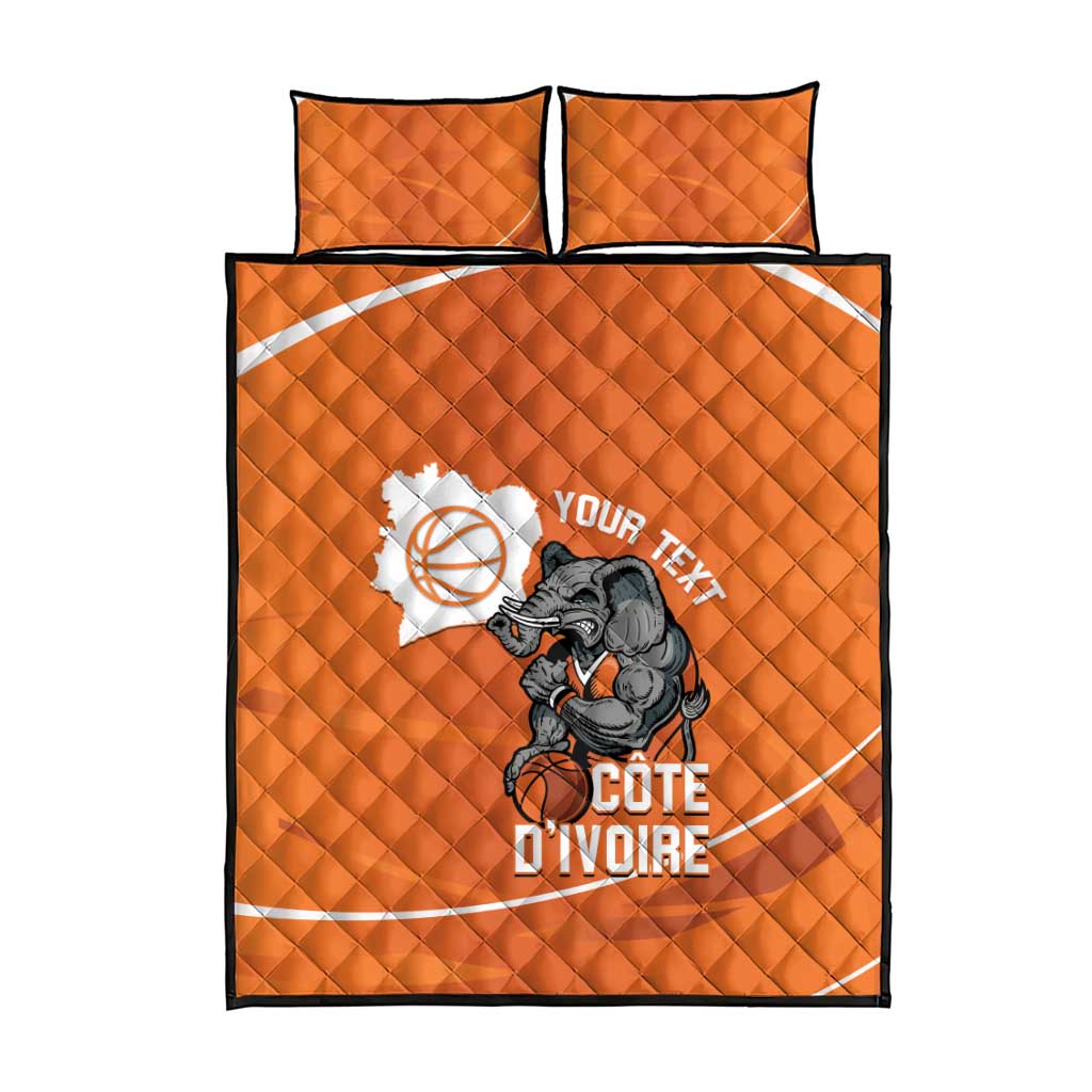 Ivory Coast Basketball Custom Quilt Bed Set Allez Les Elephants - Wonder Print Shop