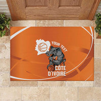 Ivory Coast Basketball Custom Rubber Doormat Allez Les Elephants - Wonder Print Shop