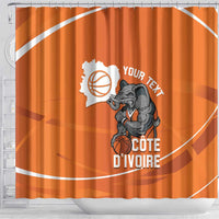 Ivory Coast Basketball Custom Shower Curtain Allez Les Elephants - Wonder Print Shop