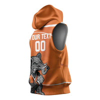Ivory Coast Basketball Custom Sleeveless Hoodie Allez Les Elephants - Wonder Print Shop