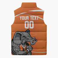 Ivory Coast Basketball Custom Sleeveless Puffer Jacket Allez Les Elephants - Wonder Print Shop