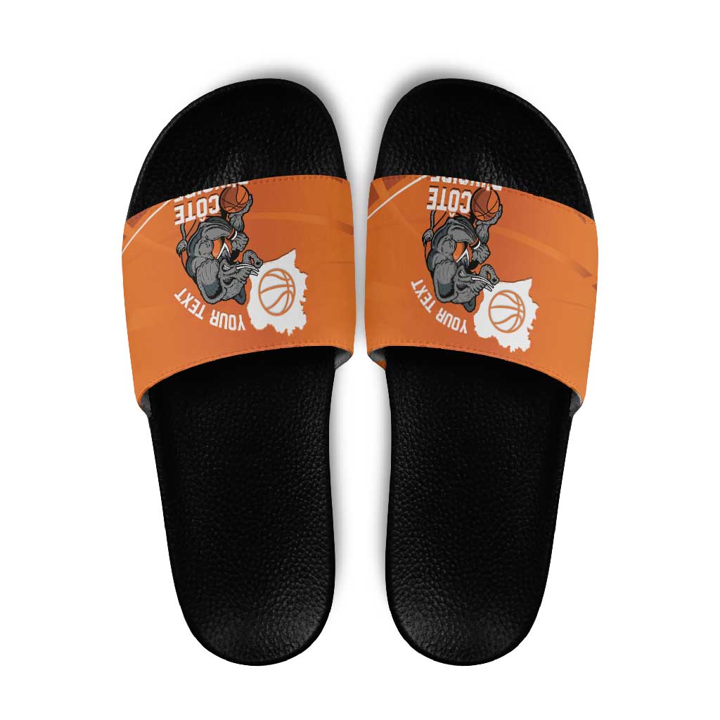 Ivory Coast Basketball Custom Slide Sandals Allez Les Elephants - Wonder Print Shop