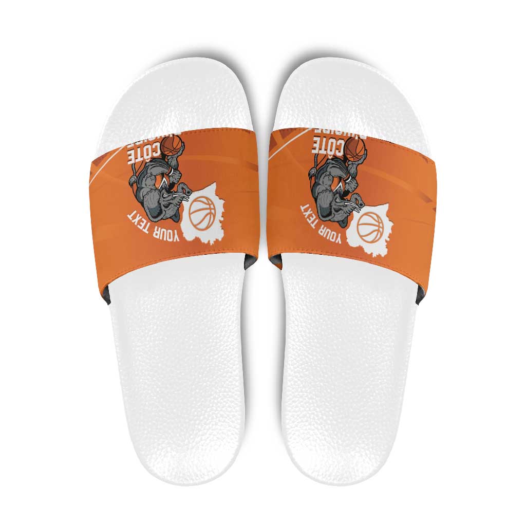 Ivory Coast Basketball Custom Slide Sandals Allez Les Elephants - Wonder Print Shop