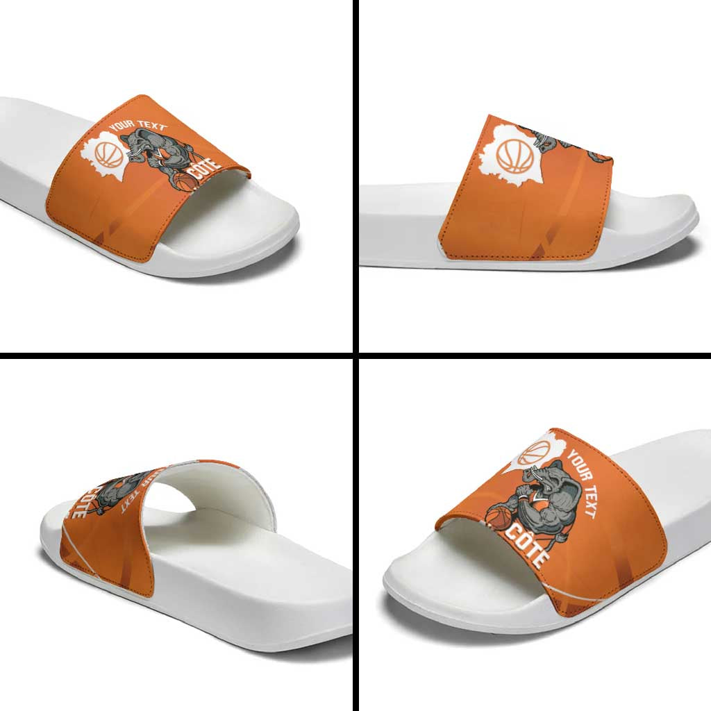 Ivory Coast Basketball Custom Slide Sandals Allez Les Elephants - Wonder Print Shop