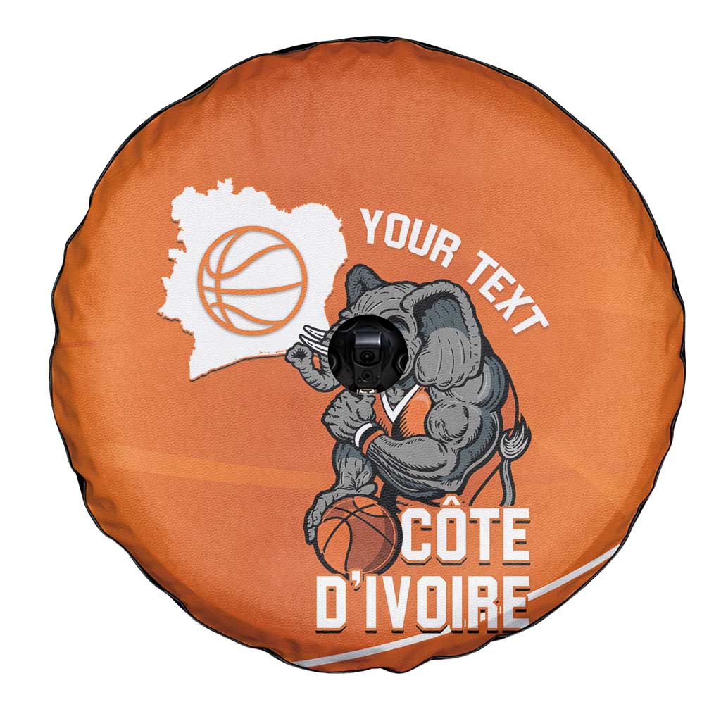Ivory Coast Basketball Custom Spare Tire Cover Allez Les Elephants - Wonder Print Shop