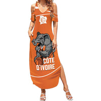 Ivory Coast Basketball Custom Summer Maxi Dress Allez Les Elephants - Wonder Print Shop