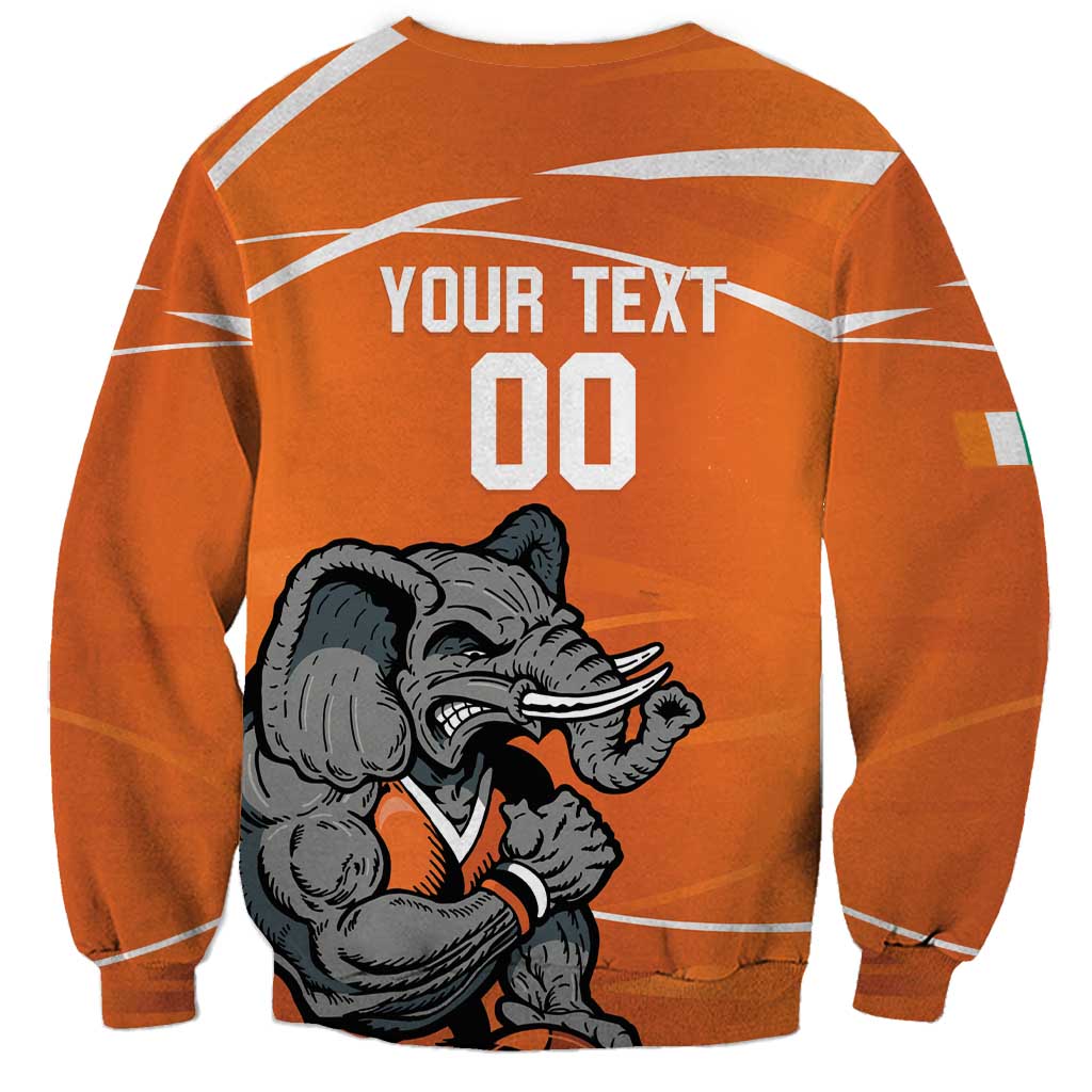 Ivory Coast Basketball Custom Sweatshirt Allez Les Elephants - Wonder Print Shop
