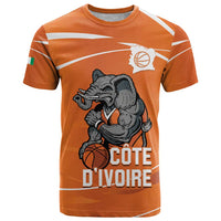 Ivory Coast Basketball Custom T Shirt Allez Les Elephants - Wonder Print Shop