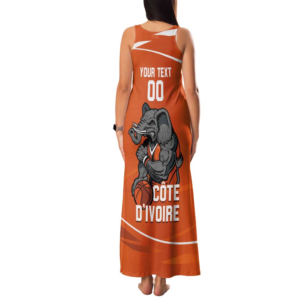 Ivory Coast Basketball Custom Tank Maxi Dress Allez Les Elephants - Wonder Print Shop