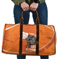 Ivory Coast Basketball Custom Travel Bag Allez Les Elephants - Wonder Print Shop