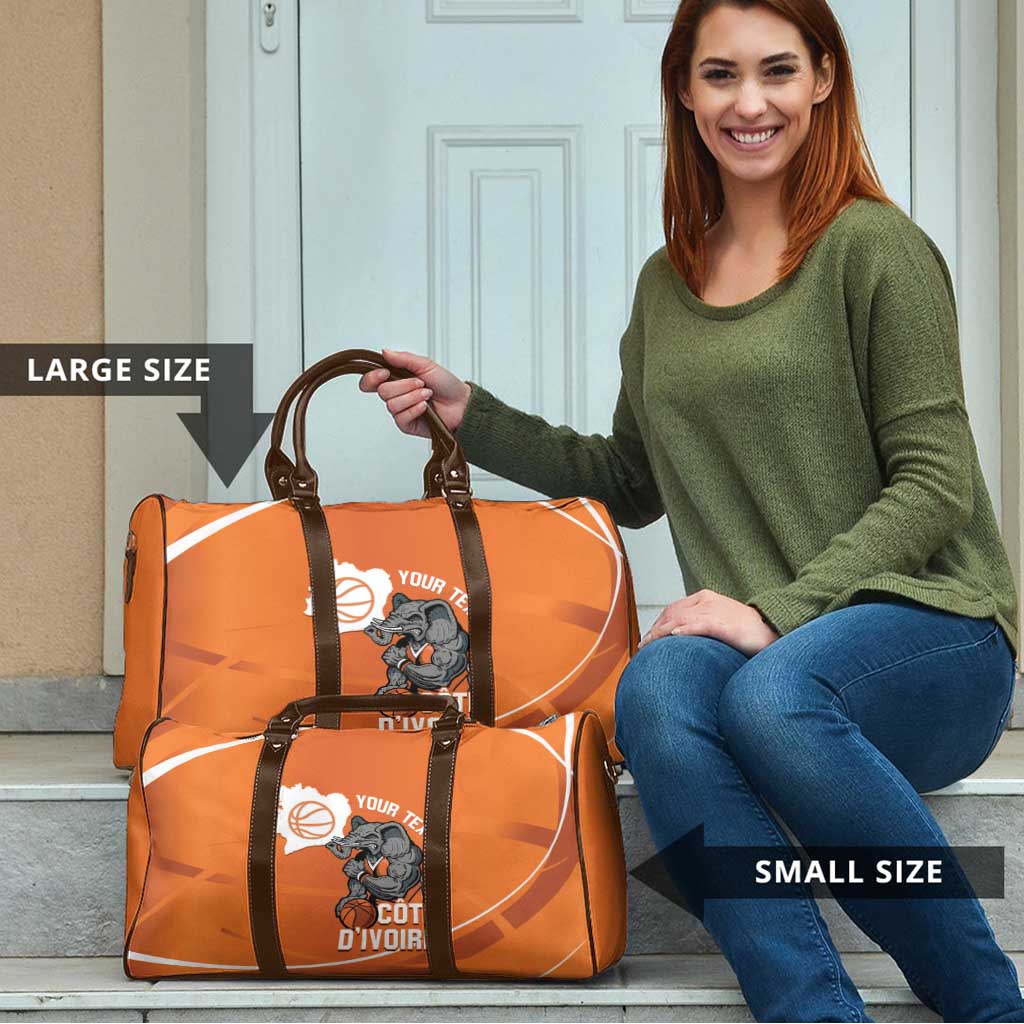 Ivory Coast Basketball Custom Travel Bag Allez Les Elephants - Wonder Print Shop
