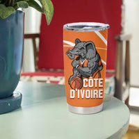 Ivory Coast Basketball Custom Tumbler Cup Allez Les Elephants - Wonder Print Shop