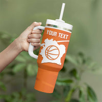 Ivory Coast Basketball Custom Tumbler With Handle Allez Les Elephants - Wonder Print Shop
